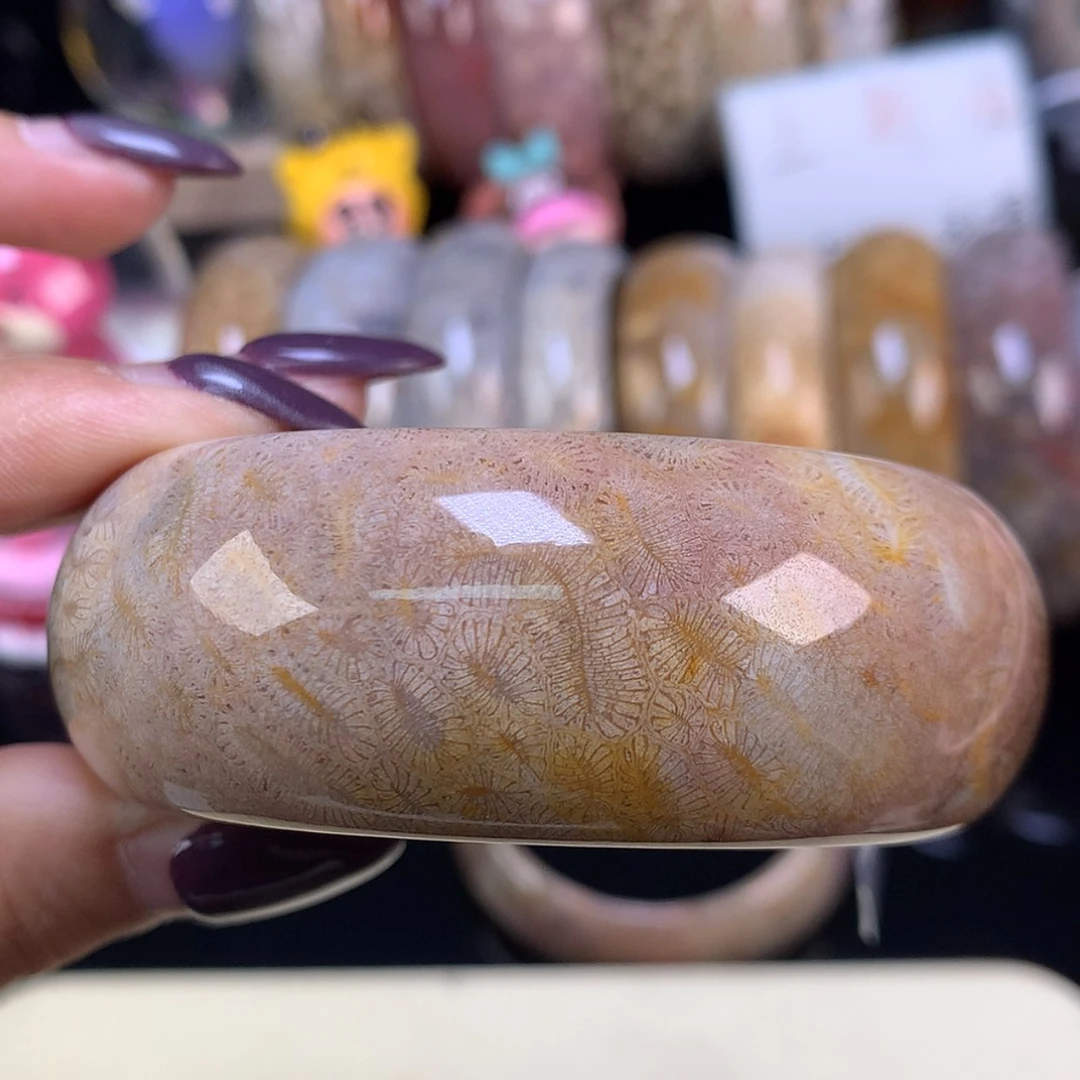 【闪购商品】颈饰未镶嵌硅化珊瑚（珊瑚玉）上新美货手镯54.3（36号）
