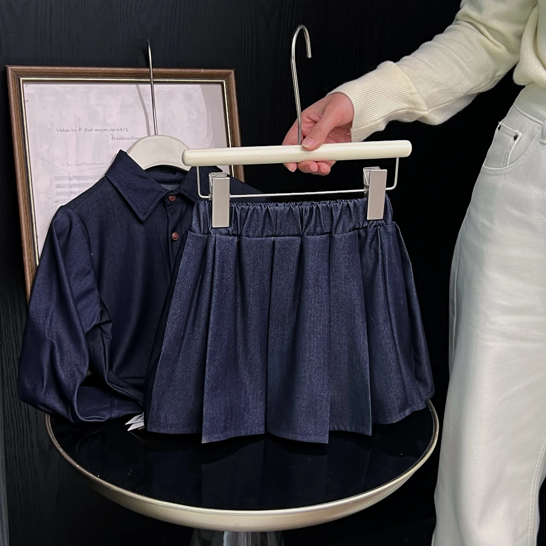 尤画2025春季百搭日常独特洋气时髦女童装miu系牛仔半裙67046