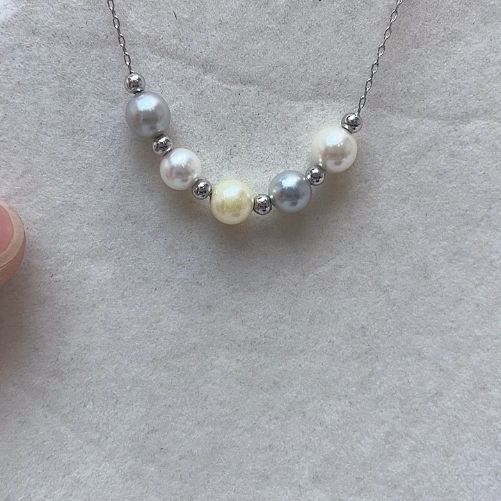 海水珍珠项链银S925镶嵌