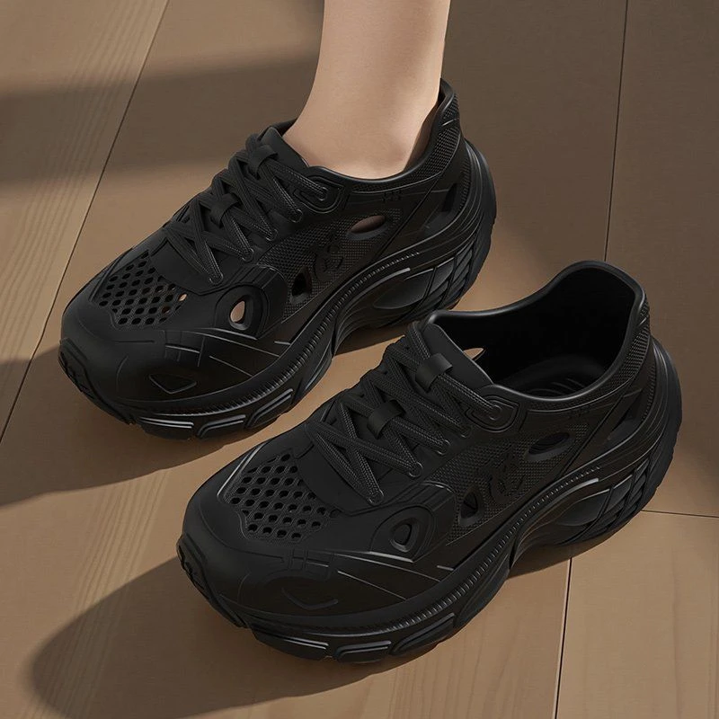 韩版增高休闲鞋女士夏季外穿运动耐磨户外eva透气防滑海边沙滩鞋