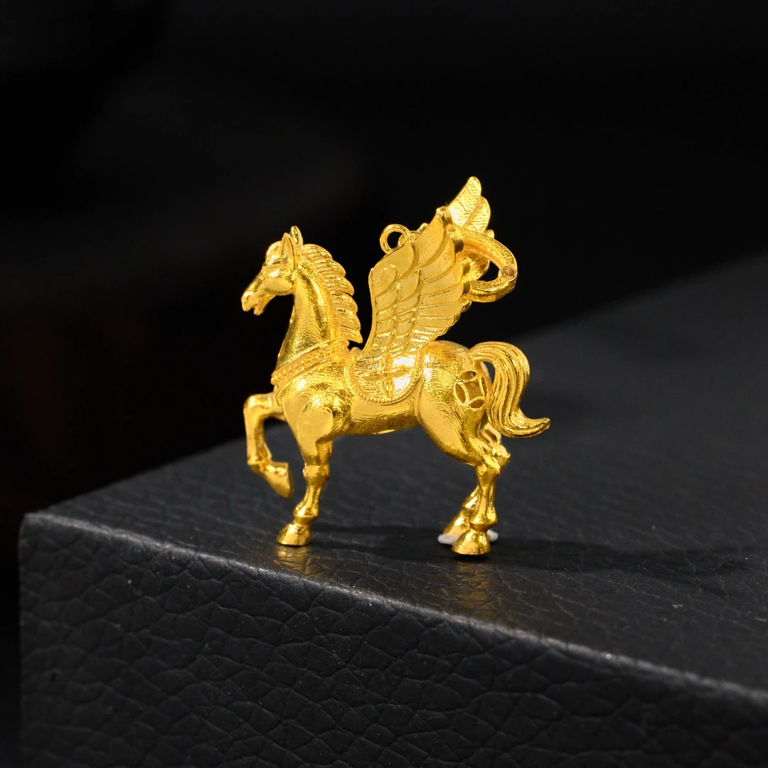 【歪歪】（素金）飞马吊坠*18K金镶嵌（多样性发一）XB-H9774