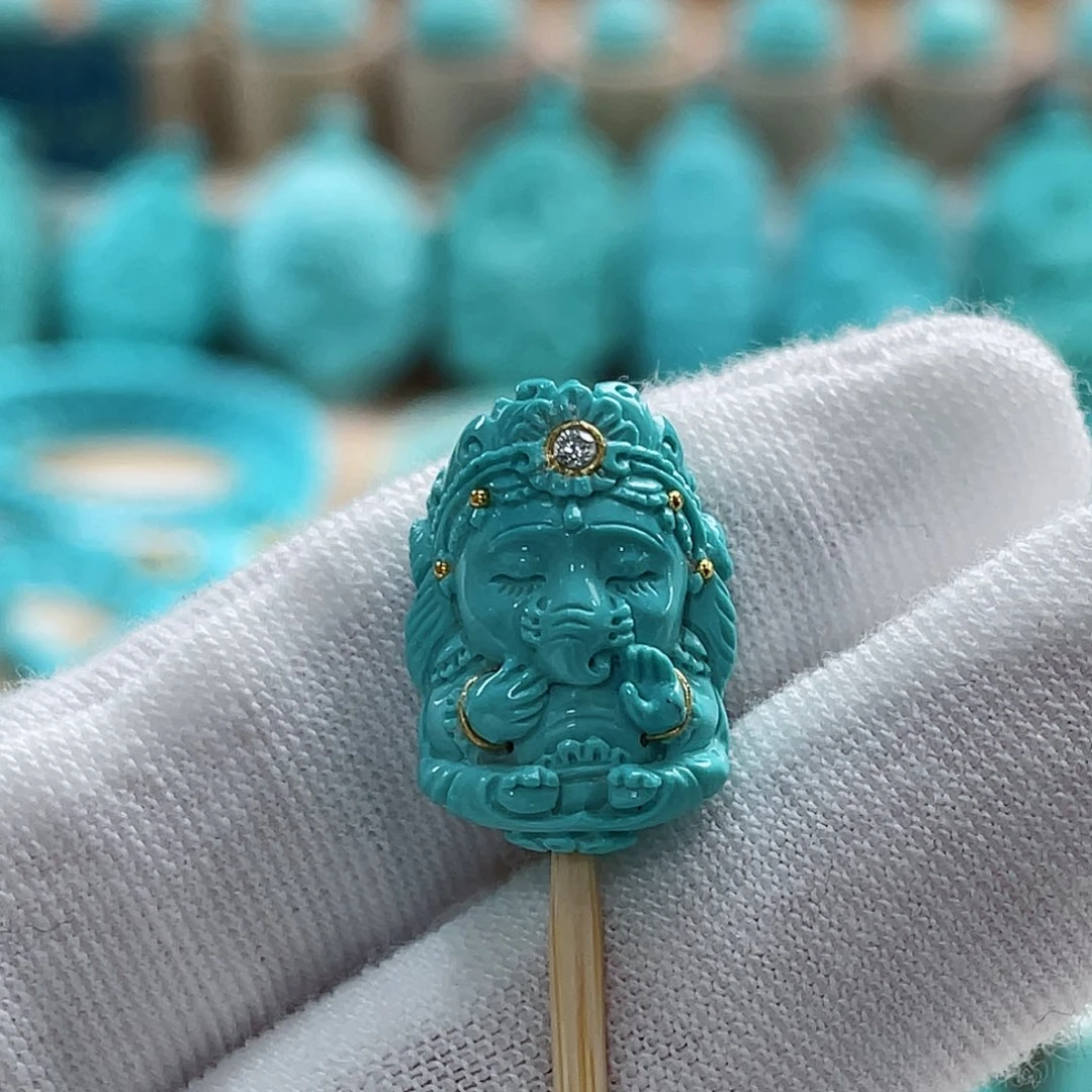 未镶嵌绿松石珠宝奇石