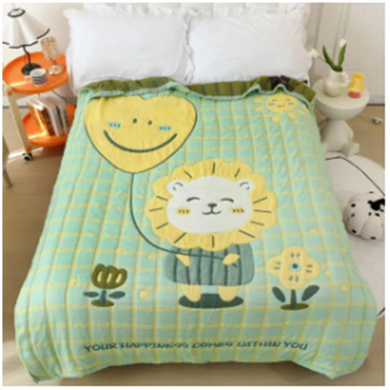 【气球小狮】120*150 cmA类全棉纱布泡芙被