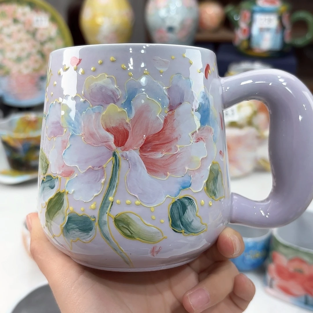 景德镇手绘高温釉下彩陶瓷茶具