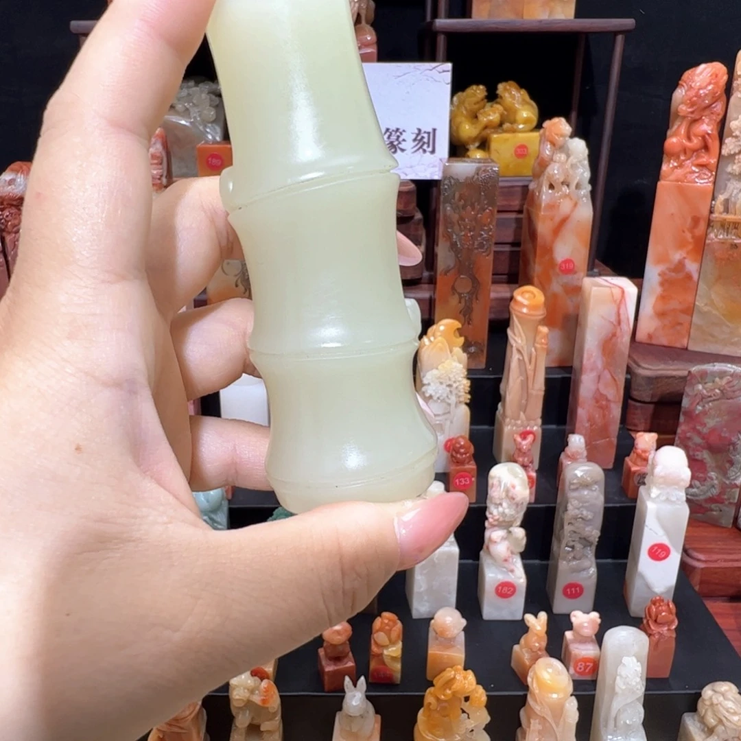 茶***根昌化石印石手工定制