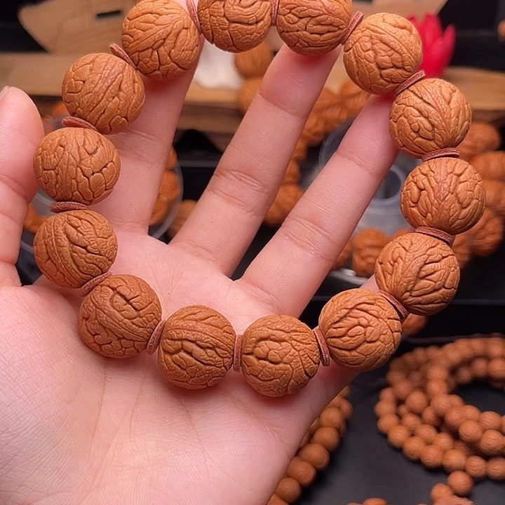 手串桃核精品金丝龙珠1.9