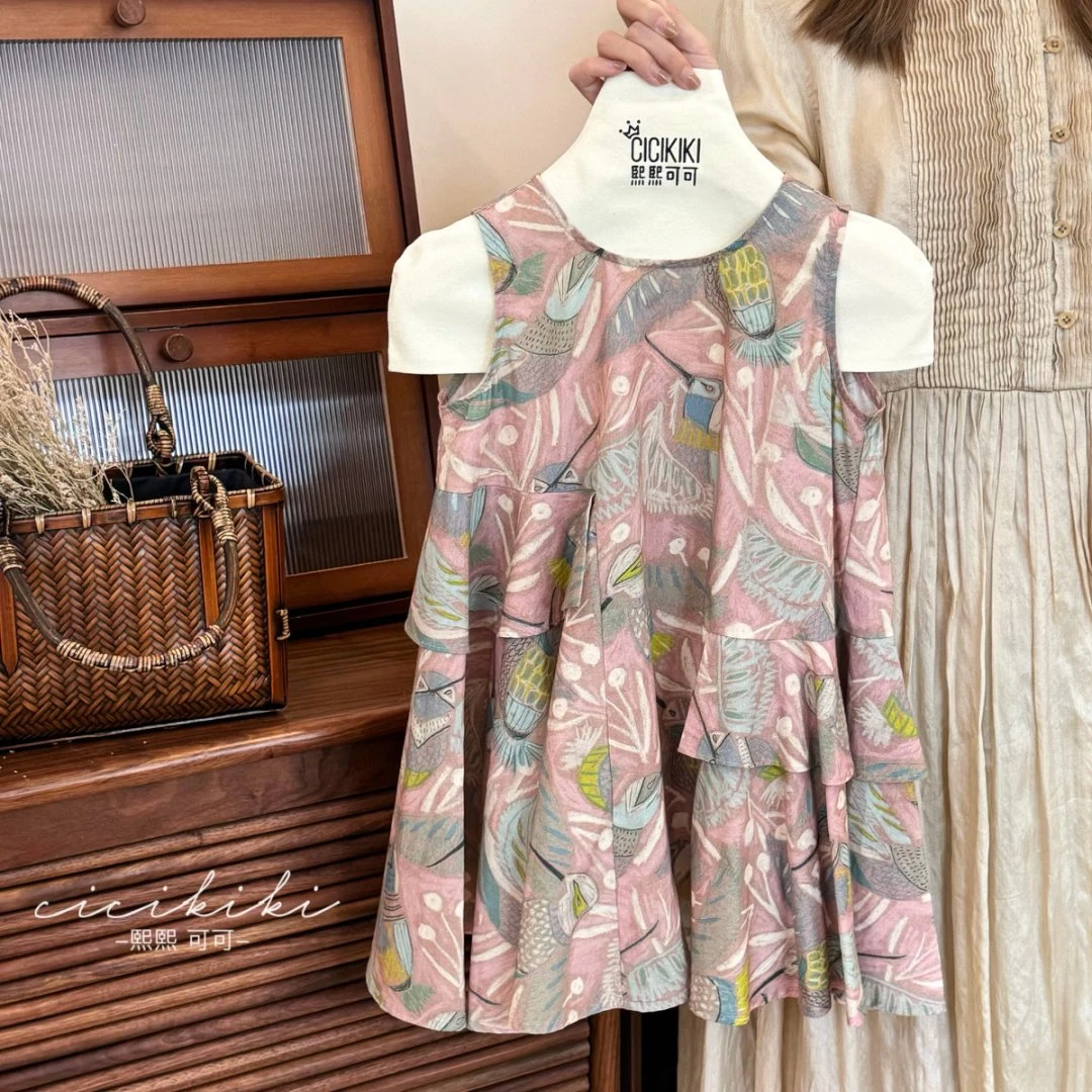 【彩优】2025新款女童夏季休闲百搭宽松连衣裙 熙熙可可LYQ2512