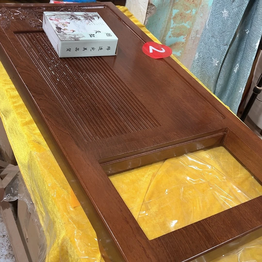 有机玻璃非洲花梨木茶盘1.*49