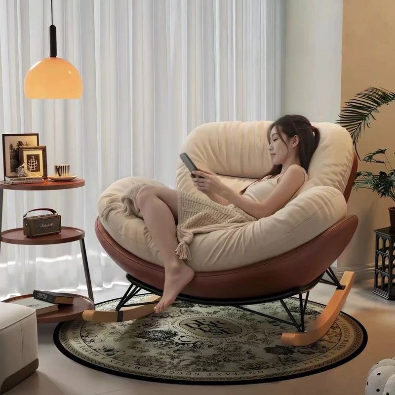 摇椅家用阳台休闲客厅懒人单人沙发摇摇网红大人卧室沙发椅躺椅子