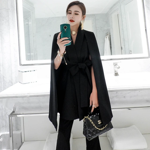 黑色高端西装套装女韩版洋气职业名媛女神气质2025年流行两件套女