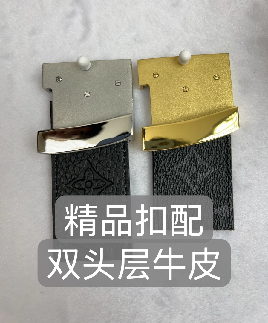 L 新款精品扣4.0宽高档男士牛皮腰带