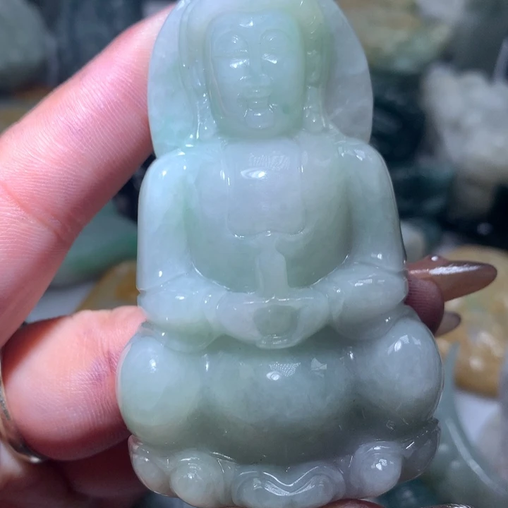 翡翠未镶嵌颈饰保真天然A货翡翠