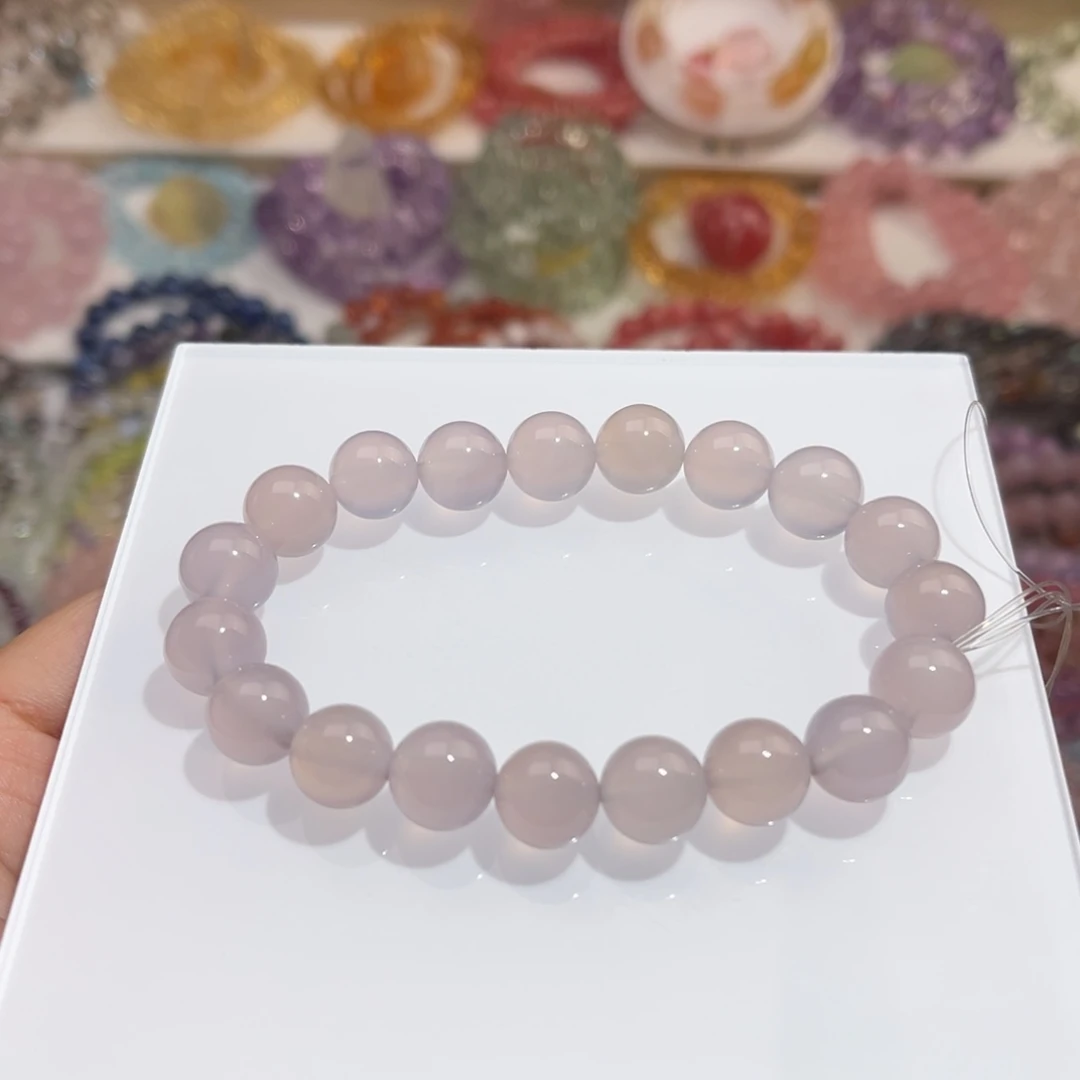 未镶嵌水晶手链10m紫玉髓单圈