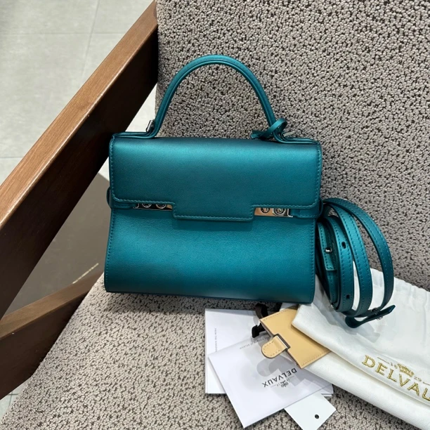 99新 Delvaux/德尔沃 孔雀绿tempete US591832