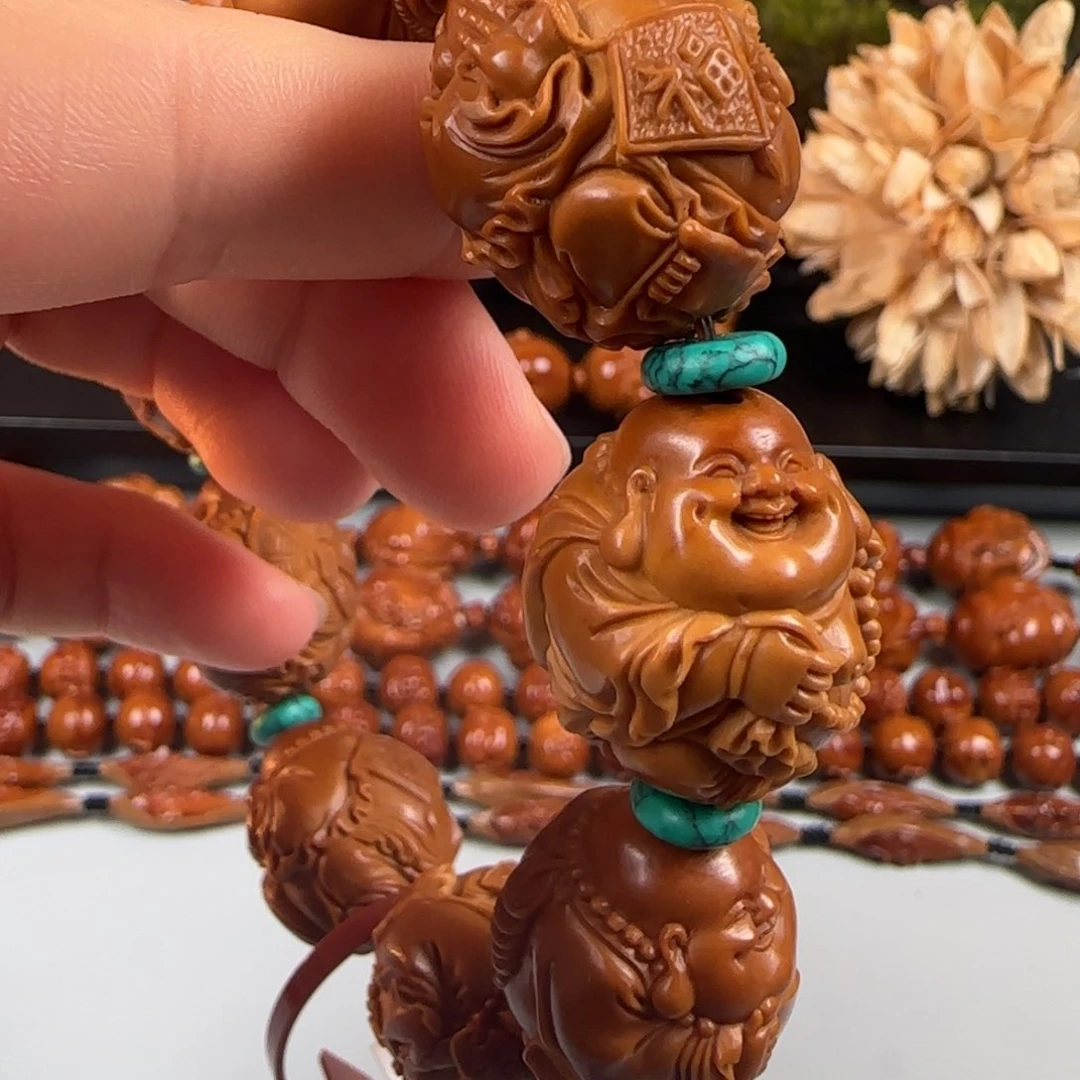 橄榄核手串/手链玉明 23八宝弥勒