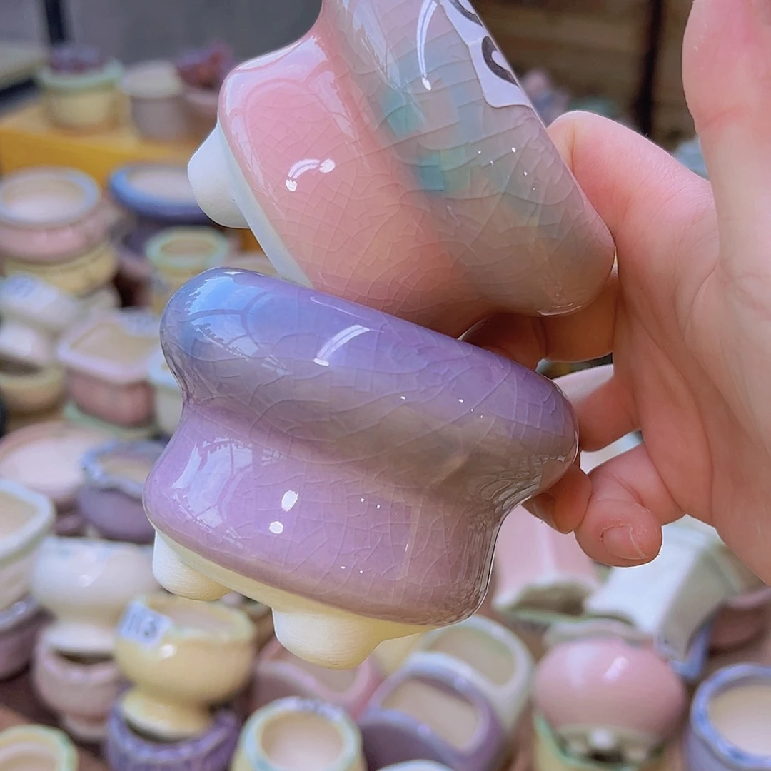 红陶陶瓷花盆当场12包邮