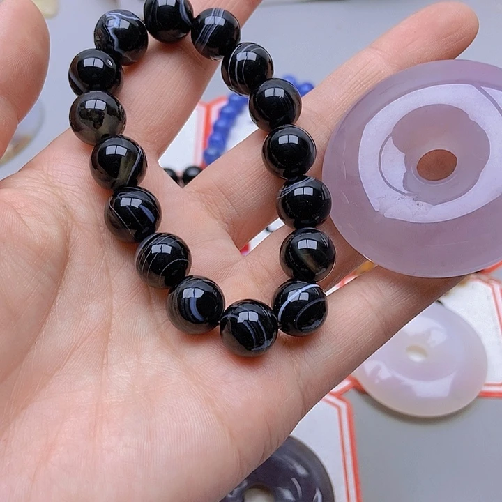 【闪购商品】玛瑙/玉髓珠宝半成品未镶嵌雨***虹