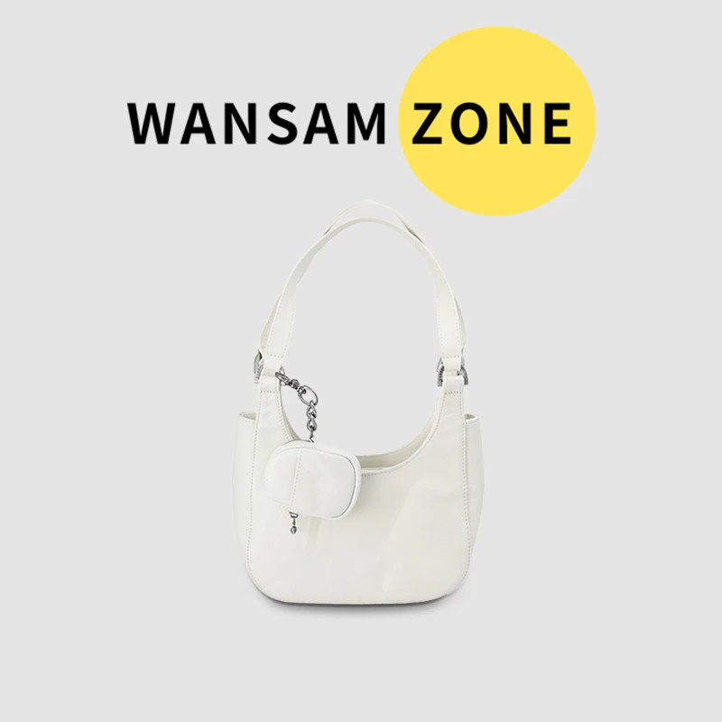 【V727-V728】hobo腋下真皮包（+耳机包）底长23cm