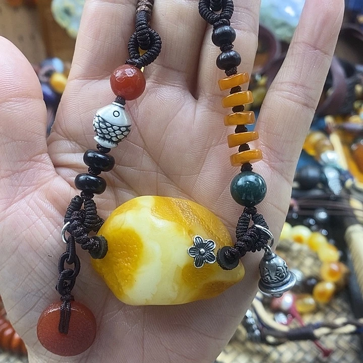 蜜蜡未镶嵌项链项链