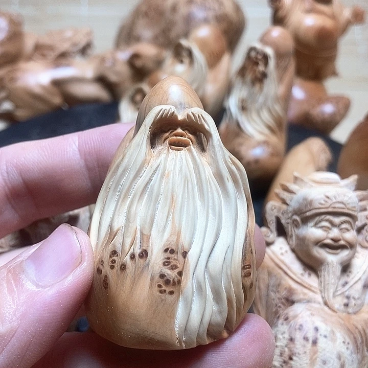 柏木（崖柏）寿星手把件