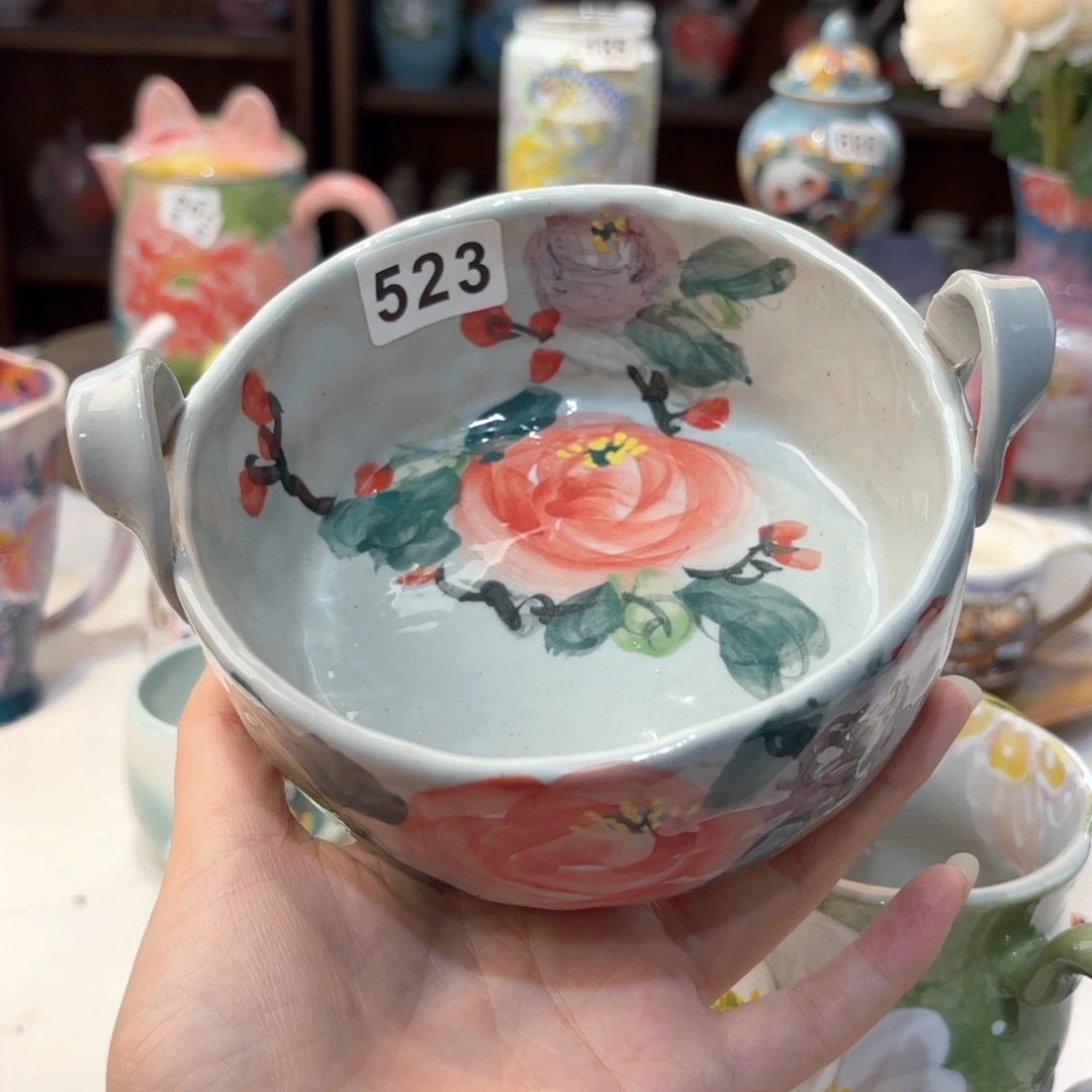 景德镇手绘高温釉下彩陶瓷茶具