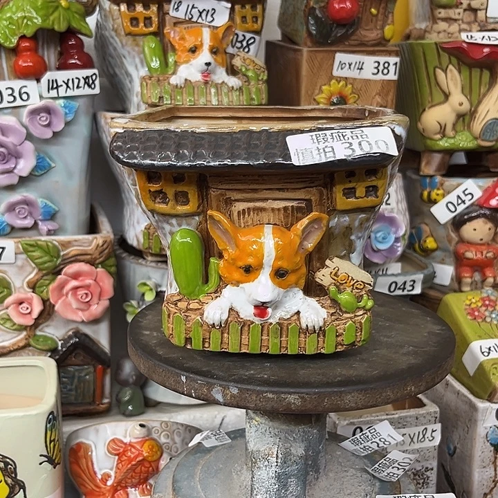 粗陶材质多肉花盆300