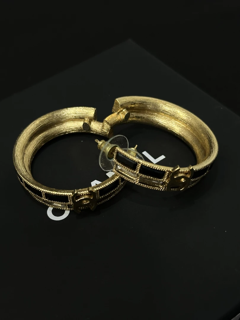 95新 Chanel/香奈儿 24s拼钻耳钉/JJ5021802