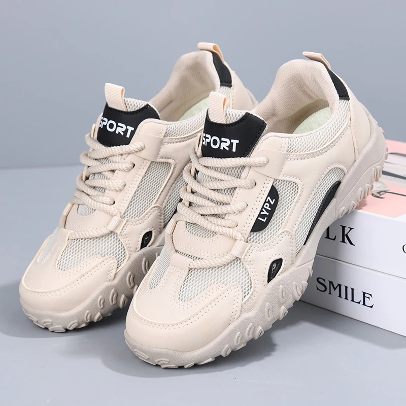 潮流女防滑耐磨增高徒步鞋女轻便跑步鞋登山鞋女鞋新款厚底运动鞋
