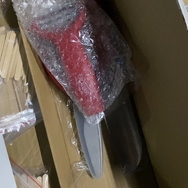 @***穗红色刀加剪刀削皮刀不锈钢的