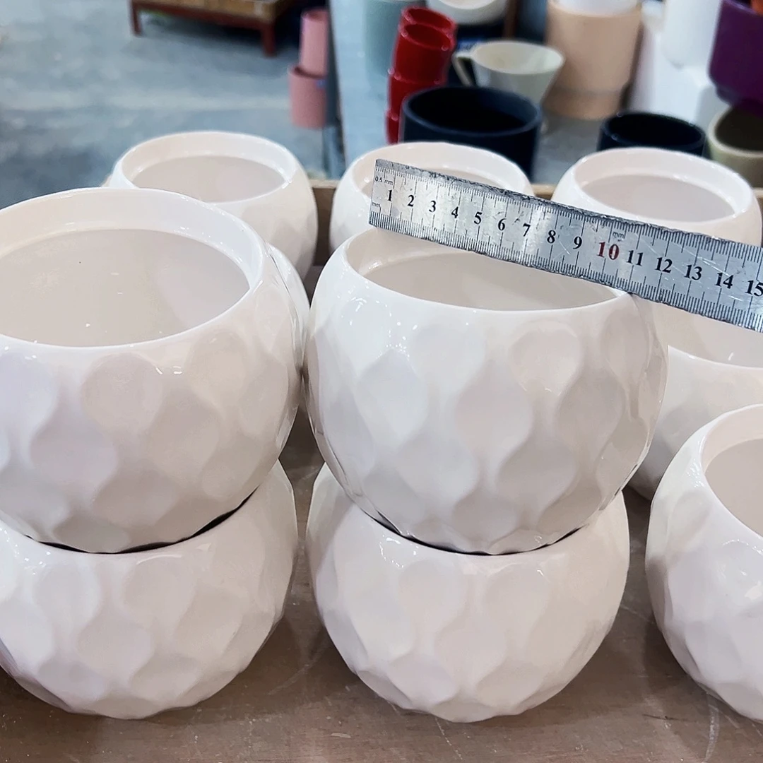 有孔外贸尾单陶瓷花盆凑单10米包邮