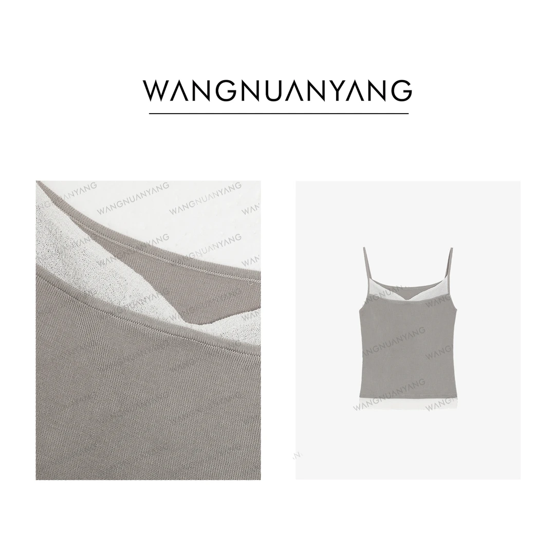 【WNY】断云|浪漫小蕾丝拼接气质舒适针织小吊带