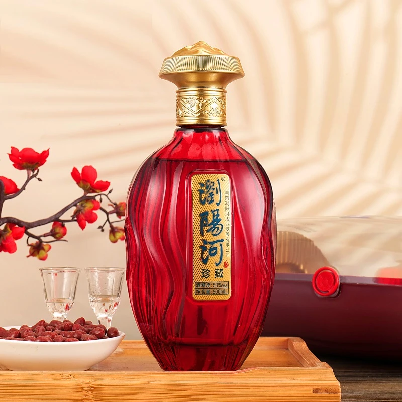 海梦缘浏阳河珍藏红裸瓶53度酱香型白酒500ML单瓶装【H】53%Vol