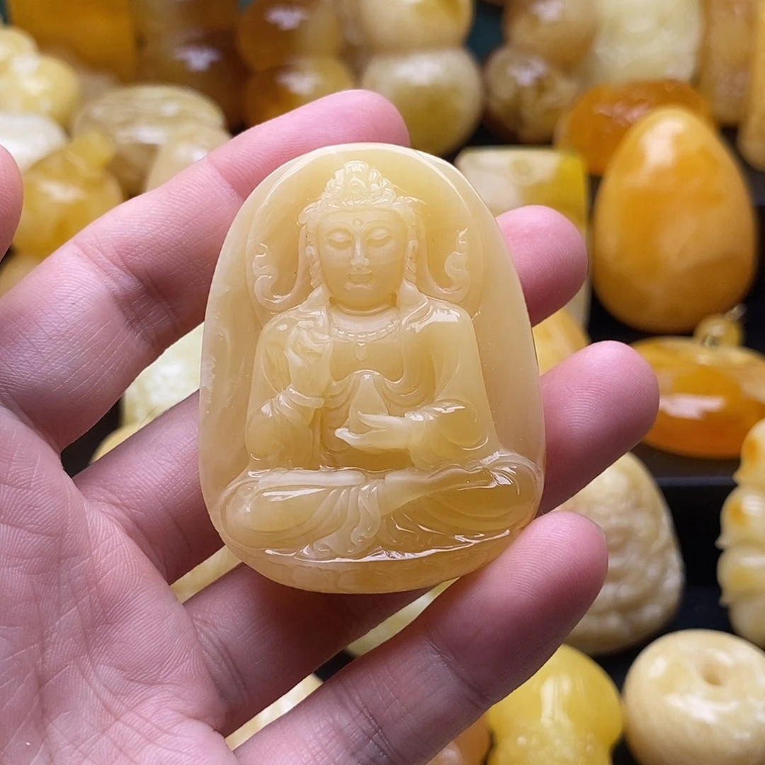 琥珀颈饰未镶嵌琥珀蜜蜡吊坠