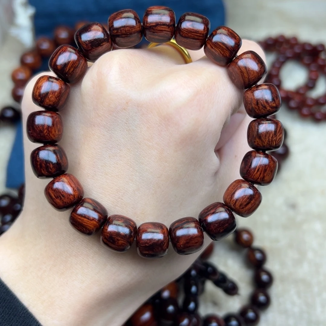 手串/手链花梨木类红降1011老型土埋满油单圈