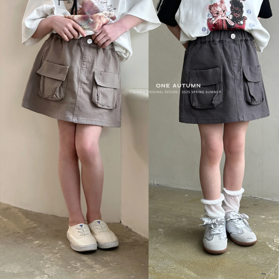 现货「麦麦秋.MAIMAIQIU」【C位存在】带内衬工装裤裙女童夏【GX176】