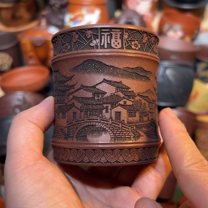 茶杯紫砂宜兴紫砂主人杯