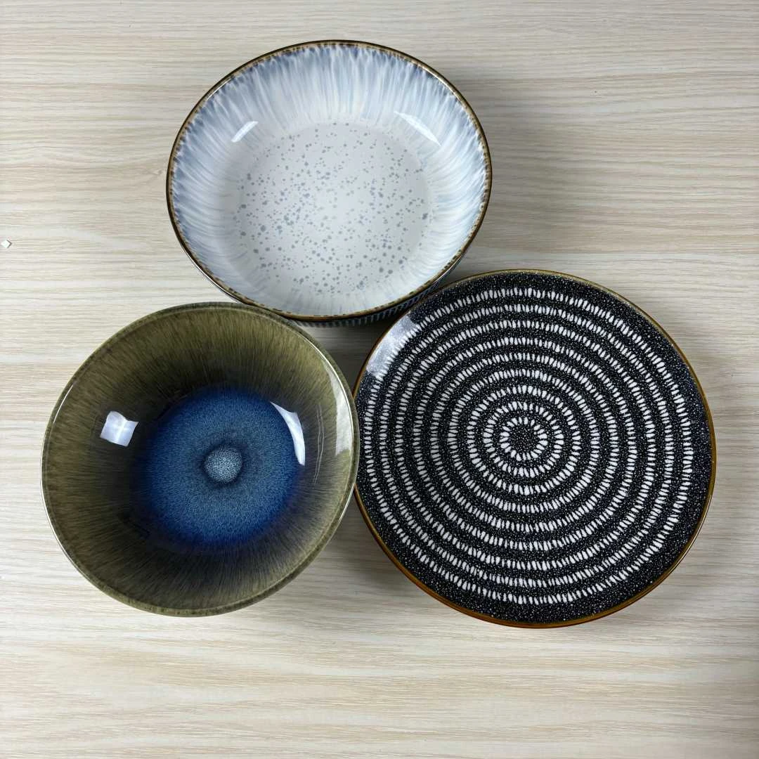 （孤品）创意复古手工家用陶瓷蓝色简约日式粗陶（微瑕） 凑满25包邮