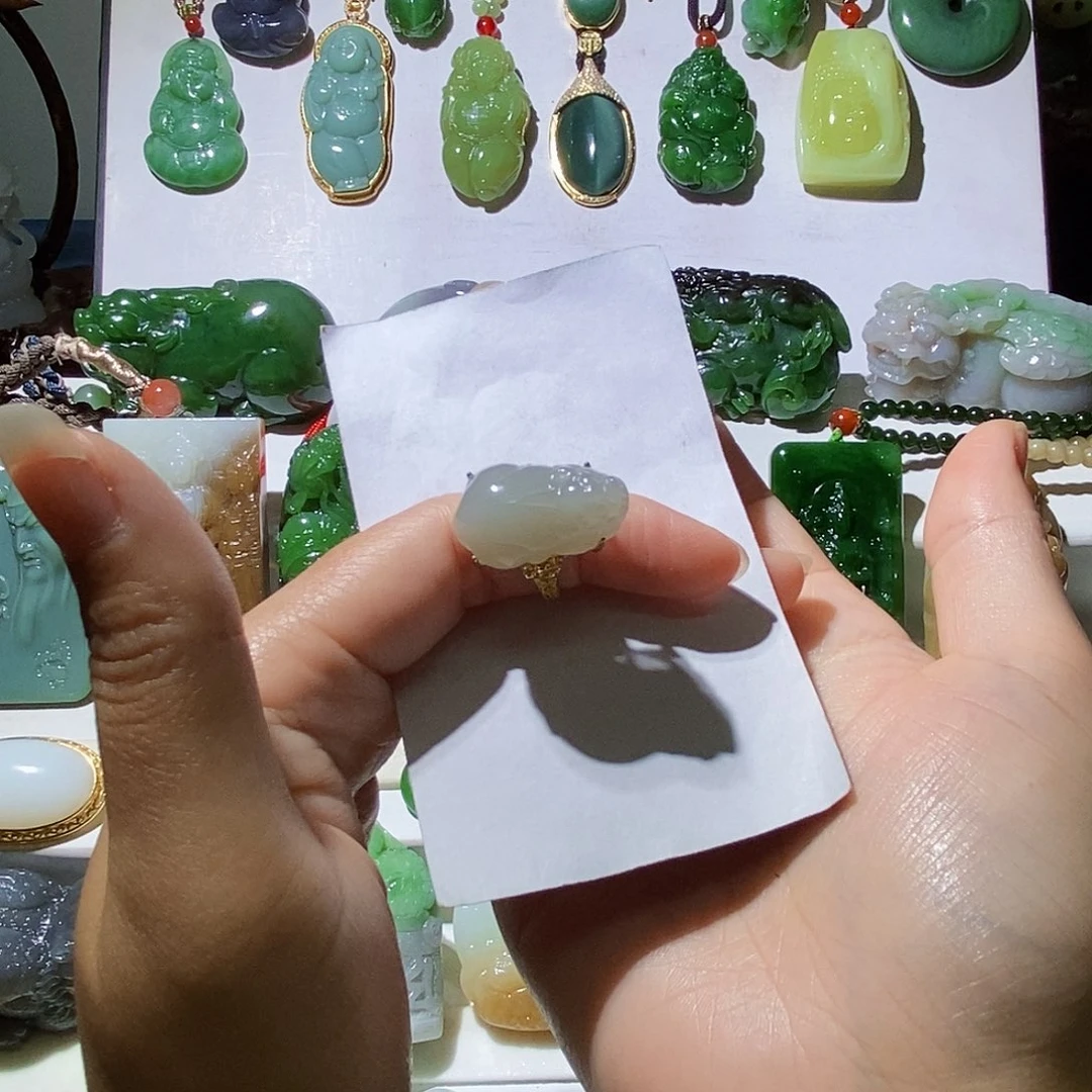 和田玉银S925镶嵌颈饰