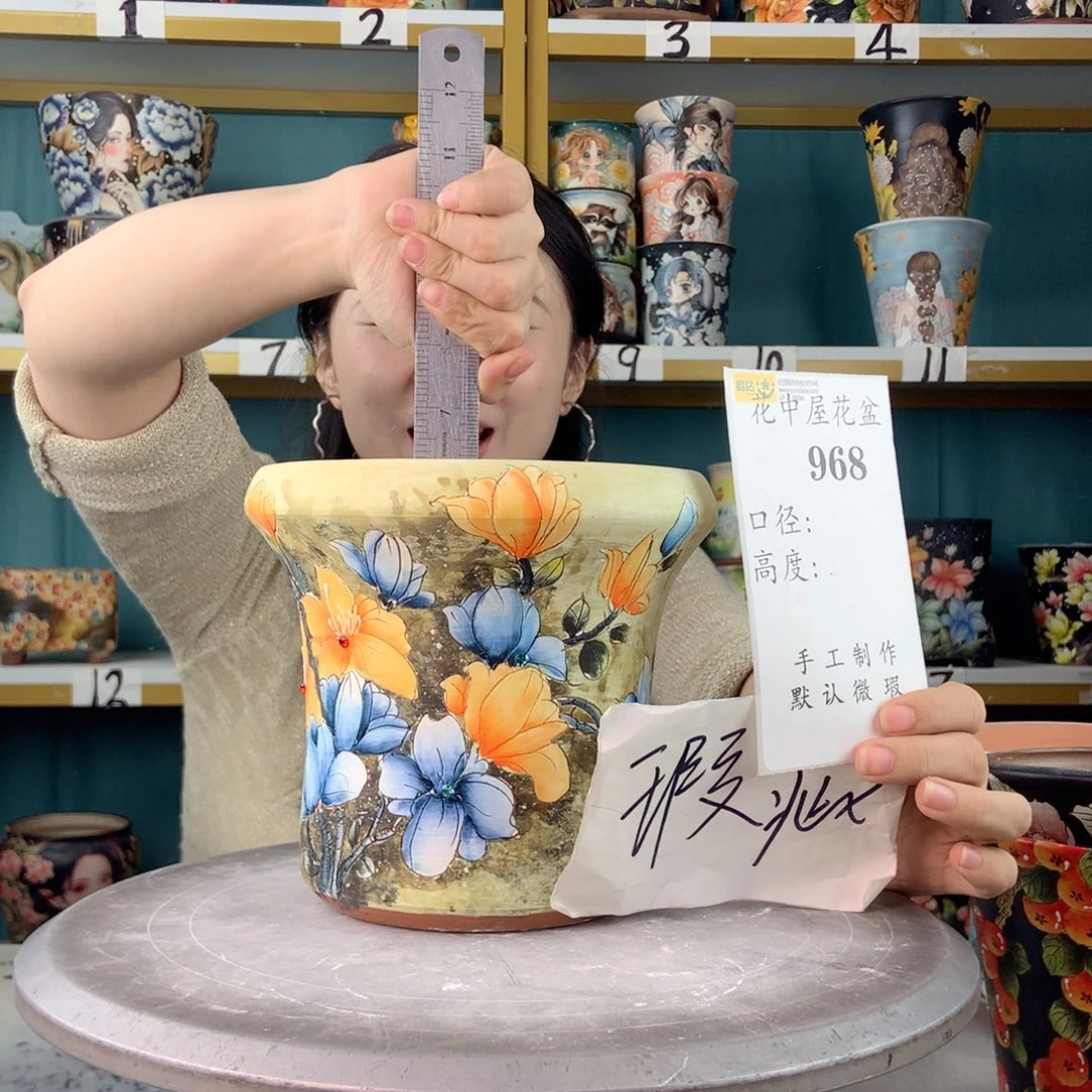 陶景德镇手工花盆968