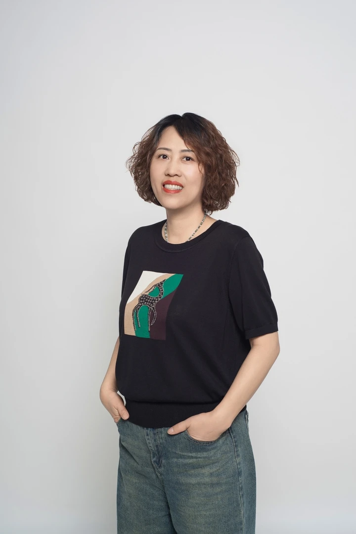 【群意毛衣】夏季小鹿新款圆领莱赛尔天丝时尚气质中老年妈妈上衣