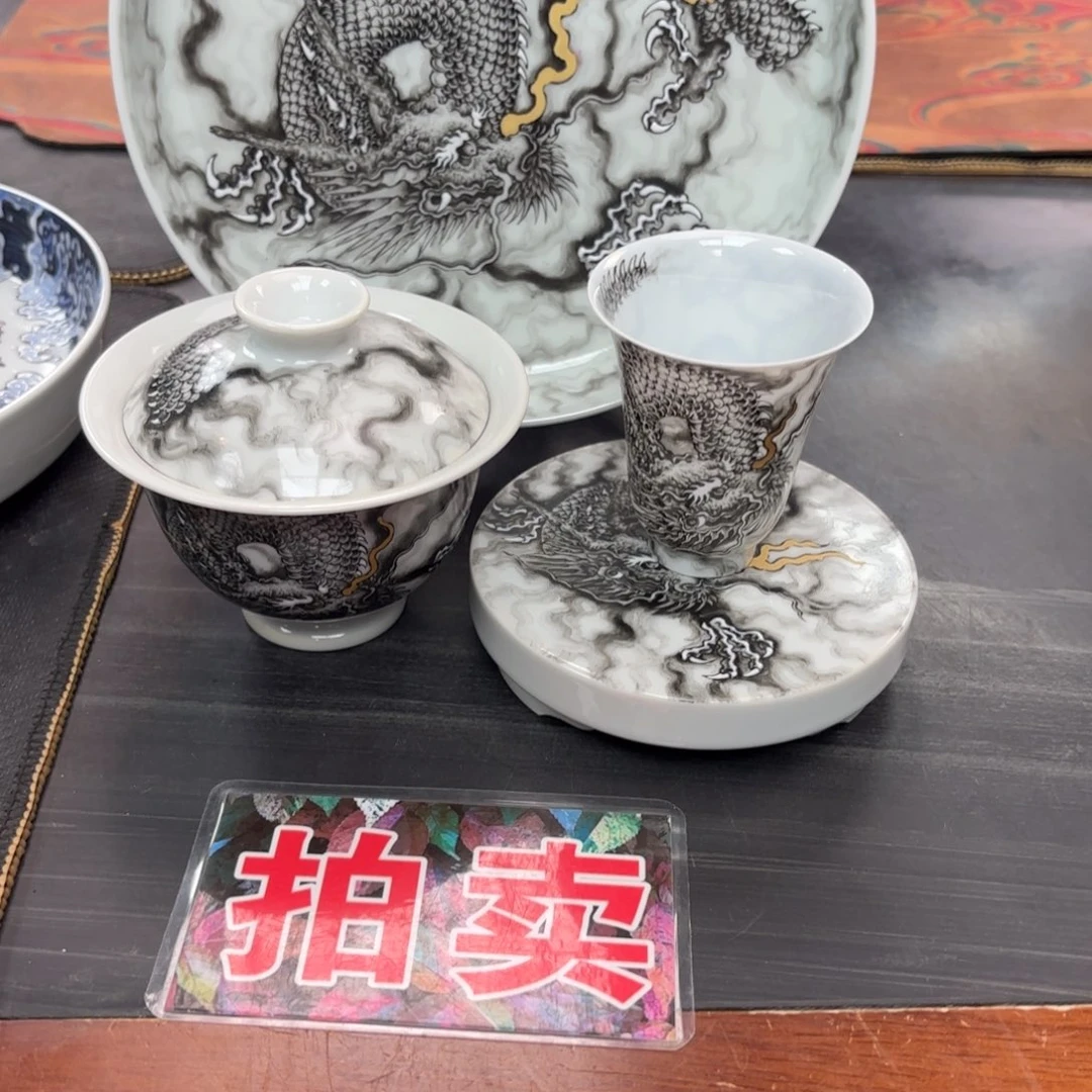 懒***兰手绘墨龙四件套组