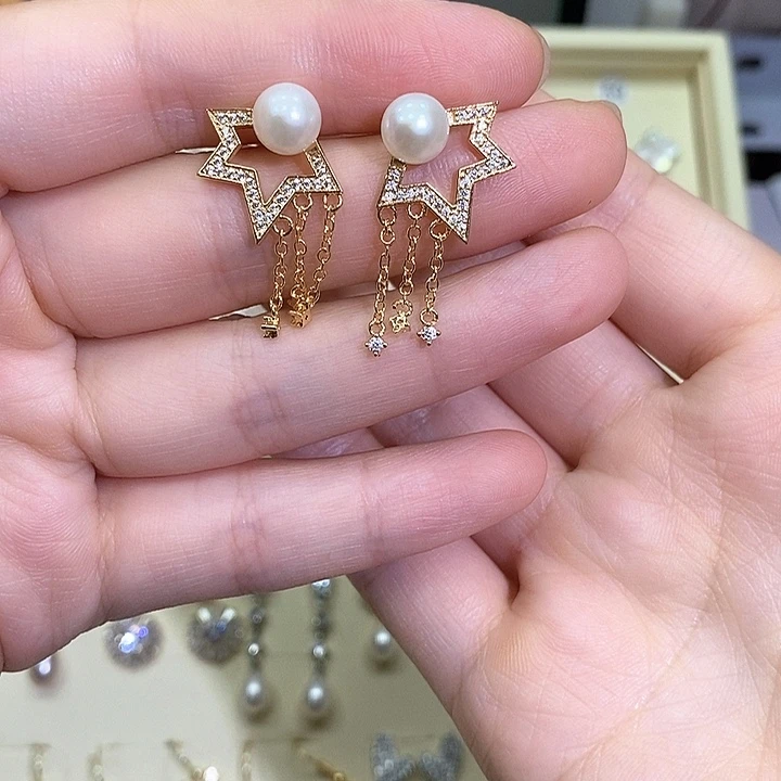 未镶嵌耳饰淡水珍珠