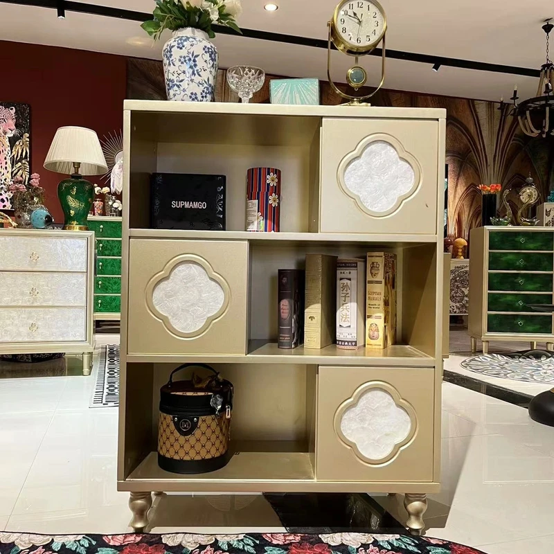 【喜悦家具】YR 贝壳置物柜/书柜/80*35*108客厅家用办公室