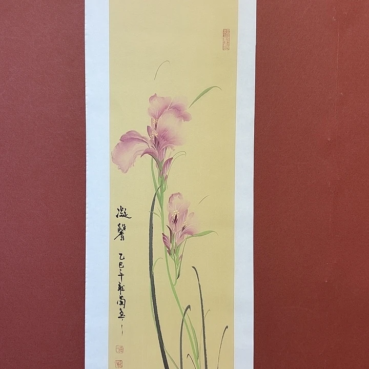 国画听兰老师花鸟