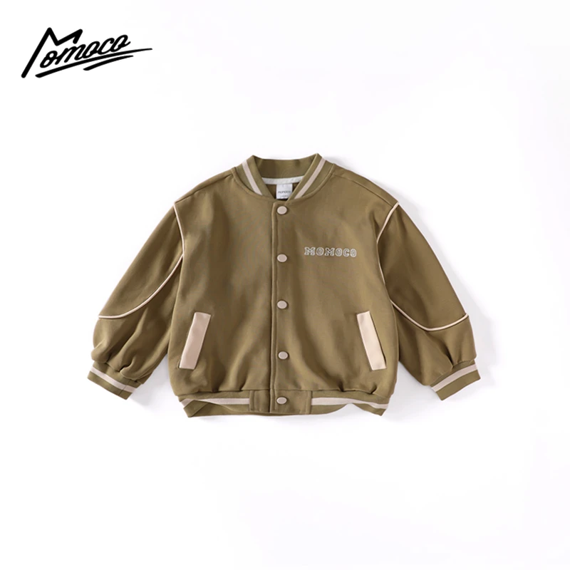 MOMOCO秋季新款男中大童复古休闲简约百搭棒球服75130121002