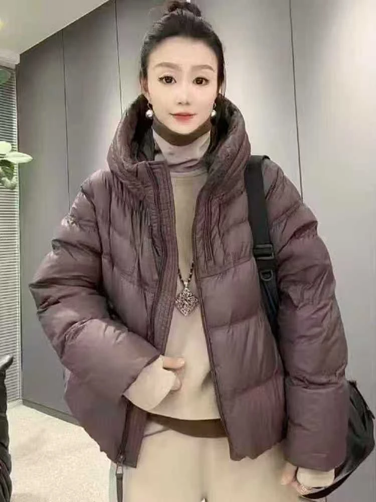 冬季宽松加厚韩版潮流女装连帽上衣(90-150)