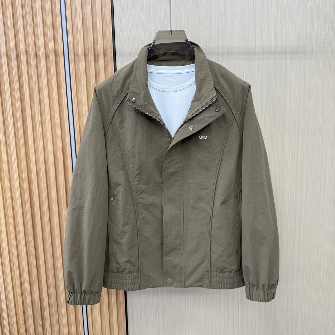 秋季新款轻奢款翻领男装外套时尚纯色潮牌帅气显年轻男休闲夹克衫