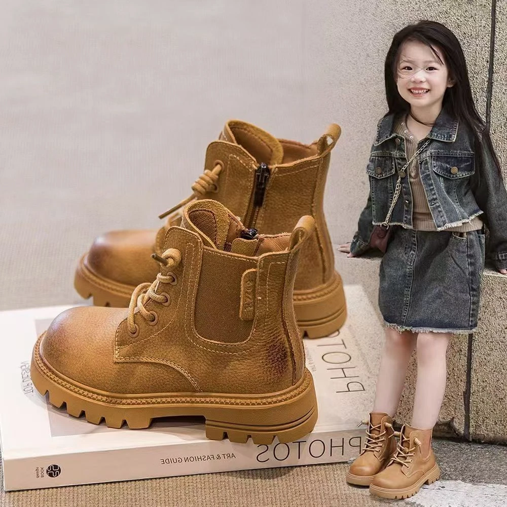马丁靴女童2025新款夏季儿童靴子川西短靴女宝新疆旅游大草原穿搭