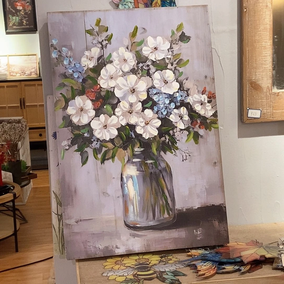 木实心实木手绘装饰挂画