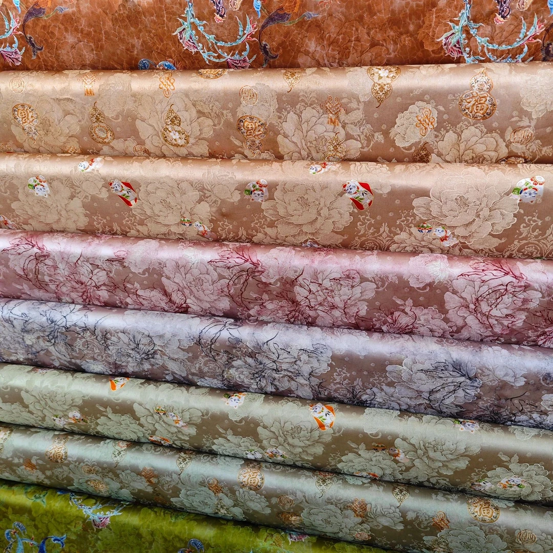 26年新品全人丝香云纱提花面料